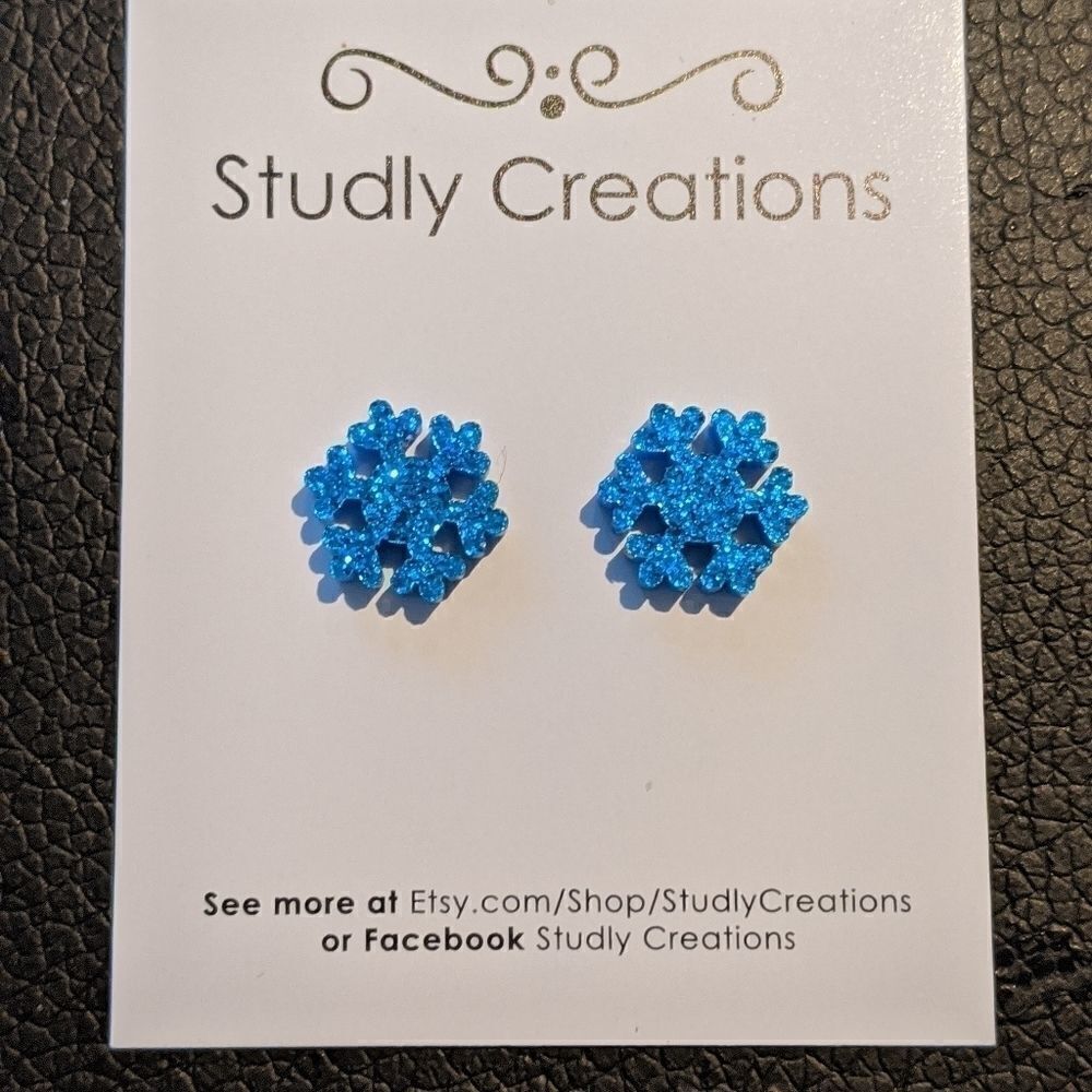Studlycreations snowflake earrings